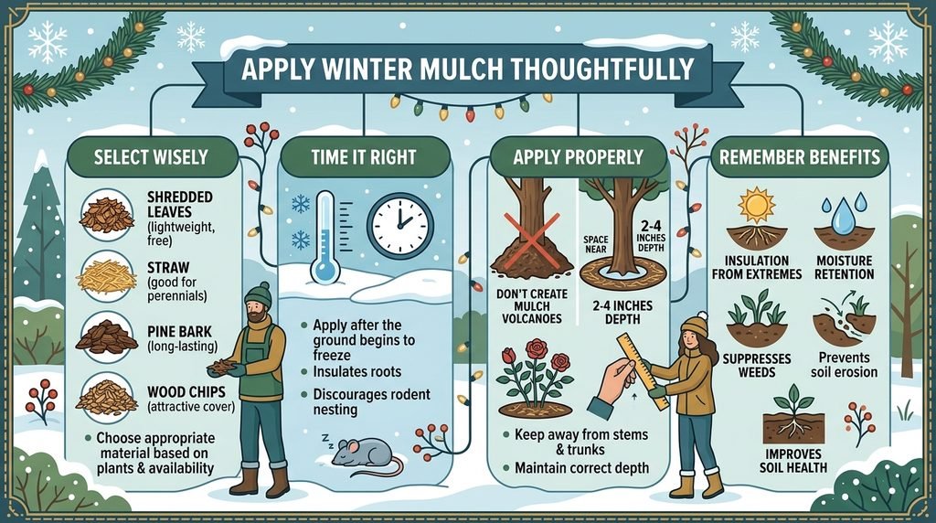 Apply Winter Mulch Thoughtfully