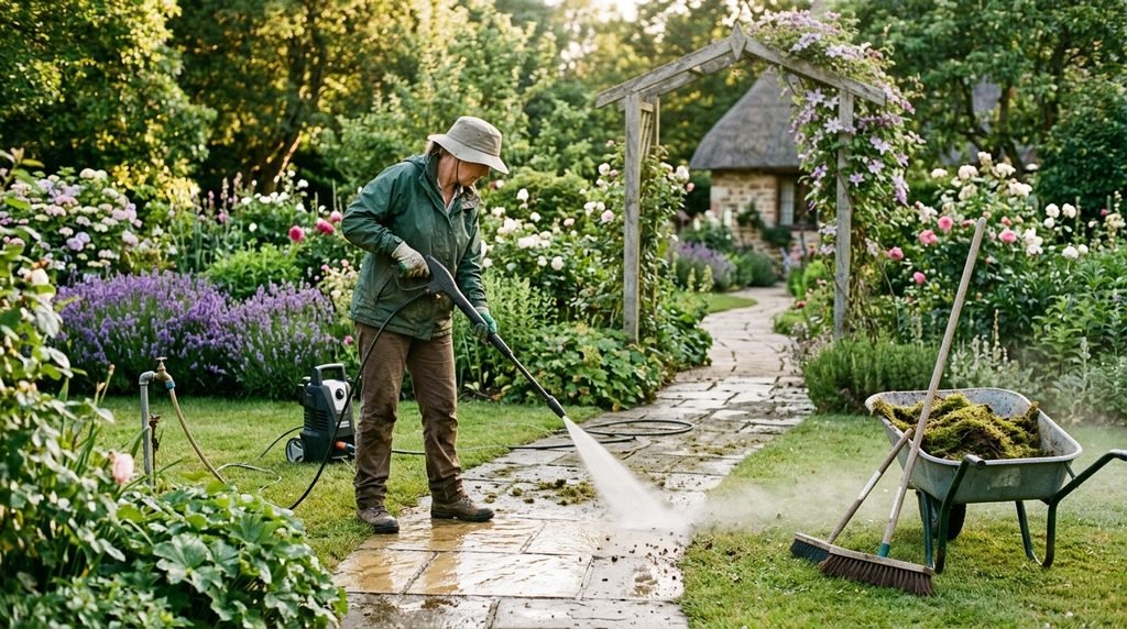 Cleaning Garden Paths and Hard Surfaces