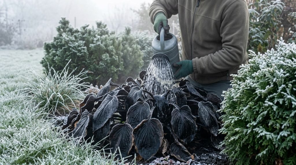 Watering a Frost-Damaged Garden