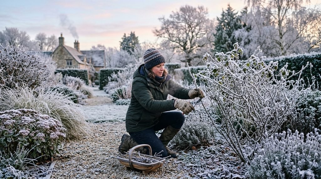 Pruning a Frosted Garden