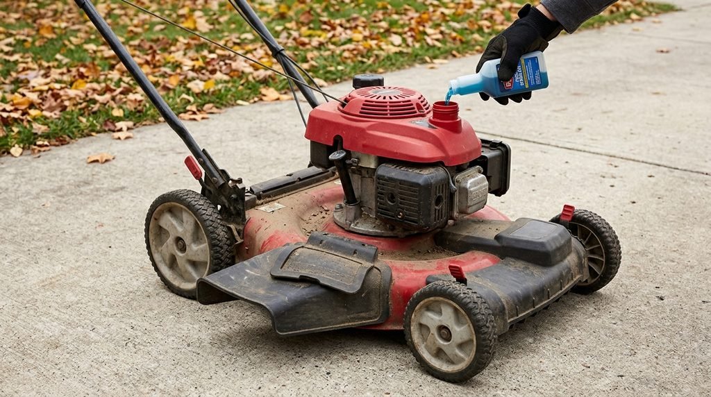 Adding Fuel Stabilizer to Lawn Mover