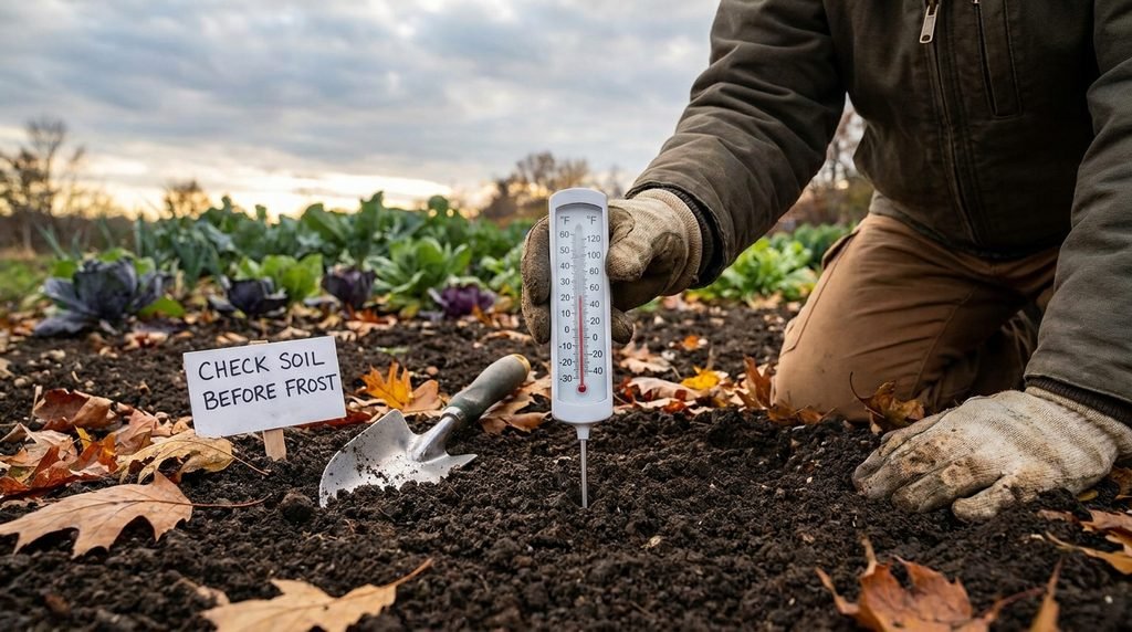 Checking the Garden Soil Before the Temperature Drops