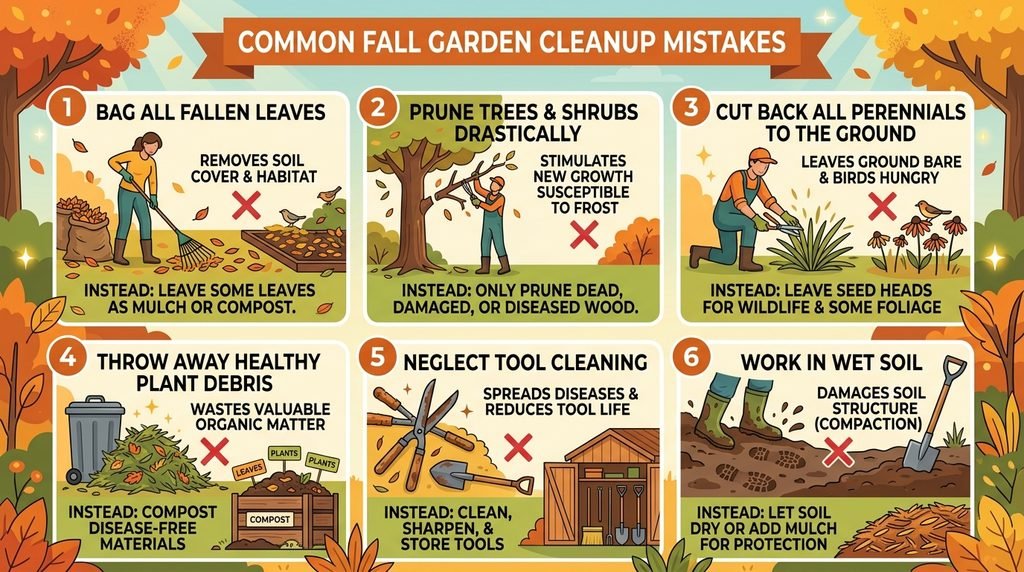 Common Fall Garden Cleanup Mistakes