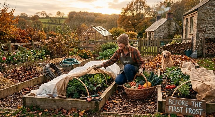garden before first frost
