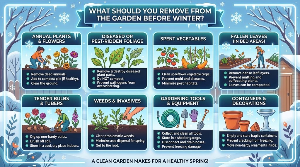 What Should You Remove From the Garden Before Winter?