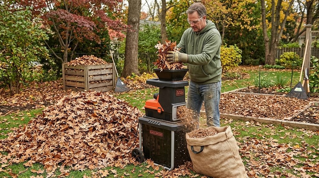 Shredding Garden Leaves