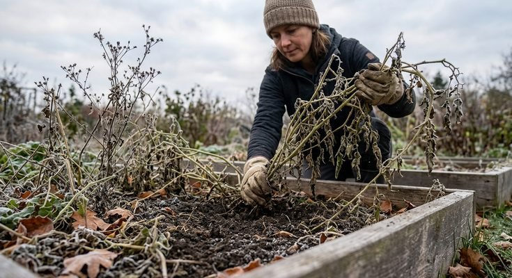 winterize organic garden