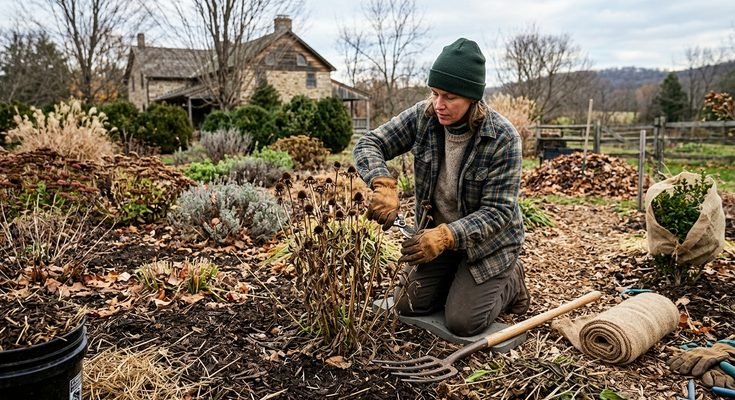 Winterize Flower Garden